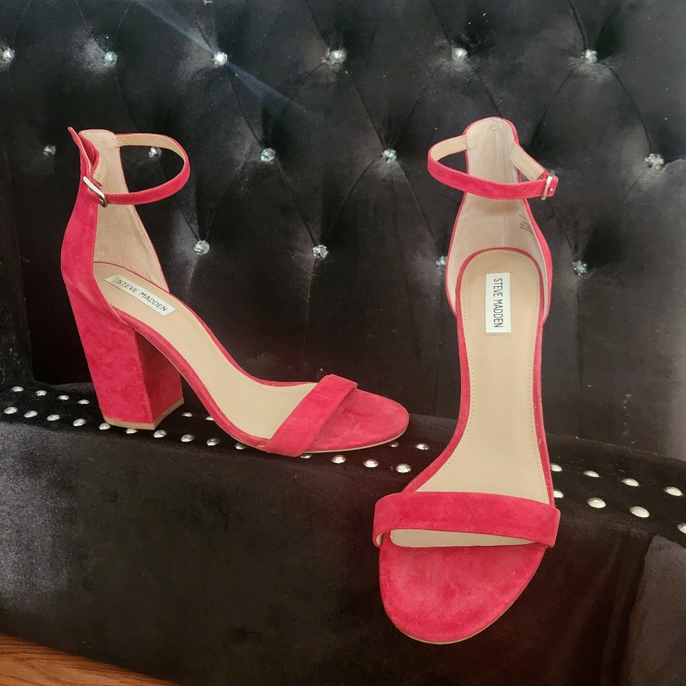 Steve Madden Bold Red Block Heels